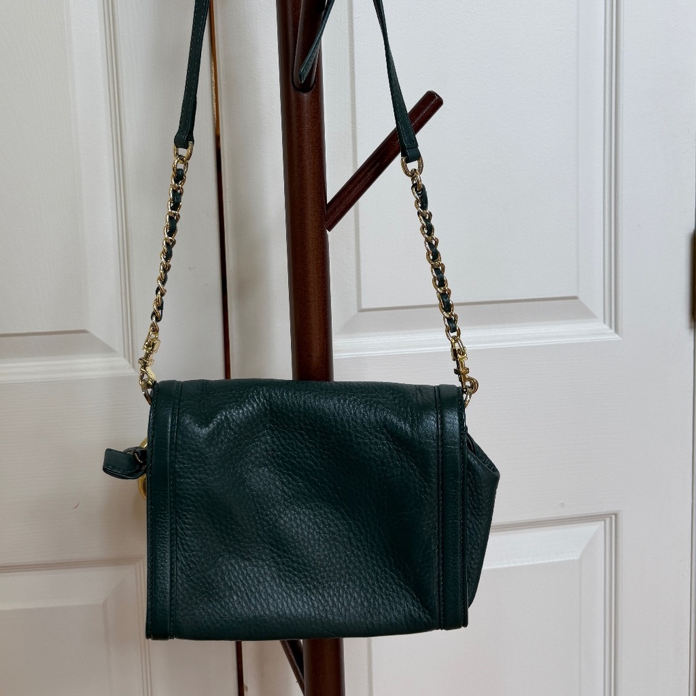 Tory Burch Leather Crossbody Bag with Gold Chain